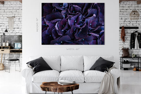 Impression sur toile - Fleur d'hortensia violet foncé #E0835