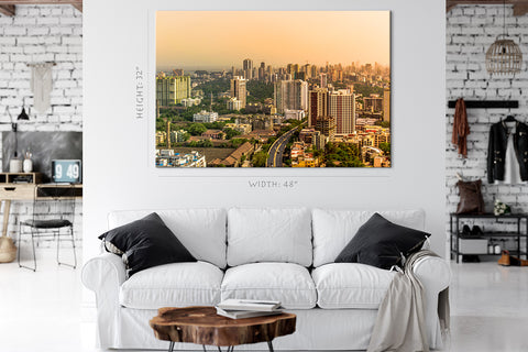 Impression sur toile - Mumbai Skyscape, Inde #E0415