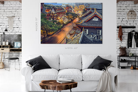 Canvas Print -  Traditional Qintai Road District At Chengdu, China #E0324