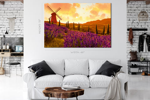 Canvas Print -  Lavender Field, Toscany #E0753