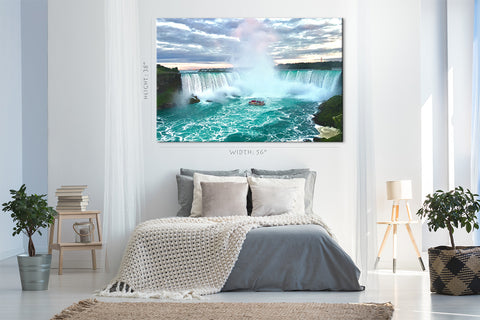 Impression sur toile - Vue aérienne de la cascade Niagara, Canada #E0582