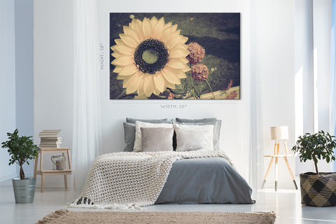 Impression sur toile - Tournesol vintage #E0869