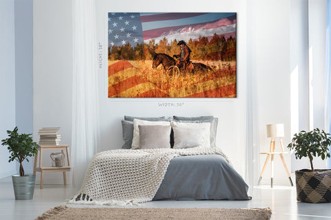 Impression sur toile - Western Cowboy Portrait #E0914