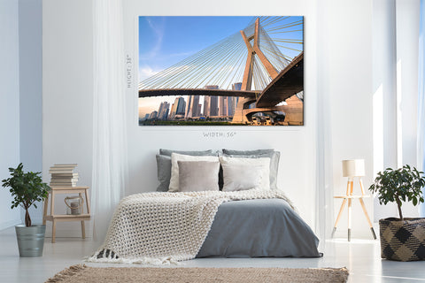 Canvas Print - Estaiada Bridge في Sao Paulo ، البرازيل #E0376