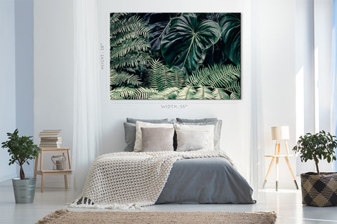 Canvas Print -  Tropical Green Leafs #E0816