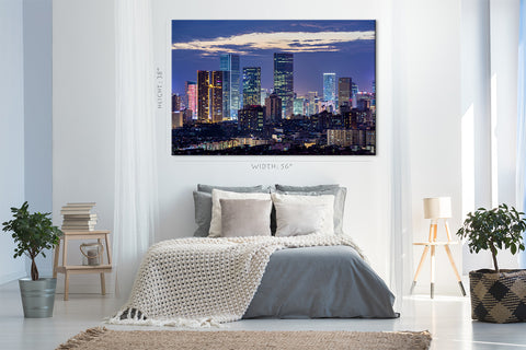 Impression sur toile - Skyline de Chengdu la nuit, Chine #E0331