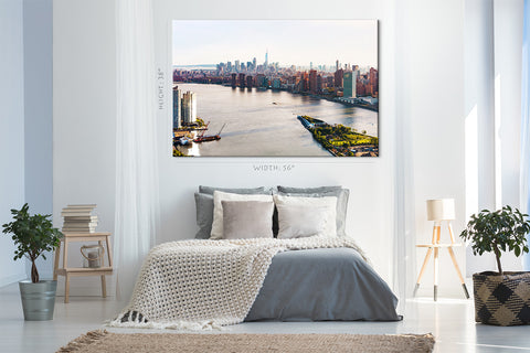 Impression sur toile - Vue aérienne du paysage urbain de Midtown, New York #E0392