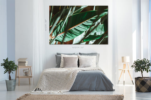 Canvas Print -  Sunlight At Green Palm Branches #E0656