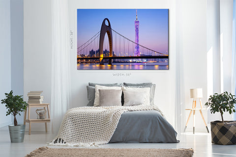 Impression sur toile - Liede Bridge à Guangzhou, Chine #E0439