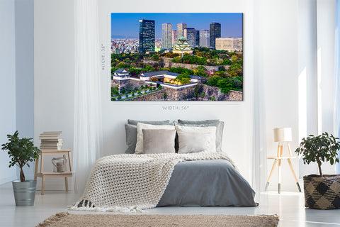 Canvas Print -  Osaka And Castle Park Skyline #E0363