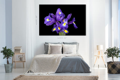 Impression sur toile - Bouquet d'iris violets #E0690