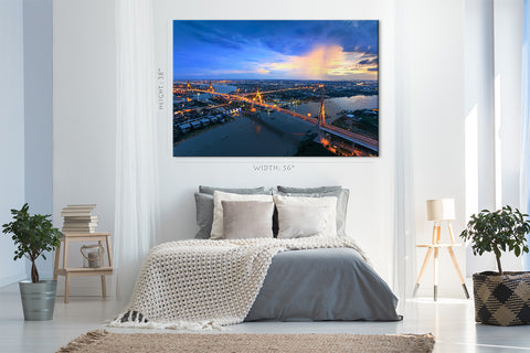 Canvas Print -  Bhumibol Bridge In Bangkok #E0307