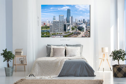 Impression sur toile - Skyline de Tianjin #E0297