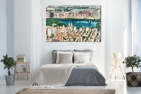 Canvas Print -  Manhattan Skyscrapers And Central Park, New York #E0393