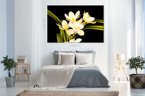 Impression sur toile - Orchidées jaunes magiques #E0680