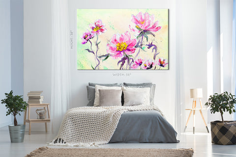 Canvas Print -  Pink Peonies, Oil Painting #E0831