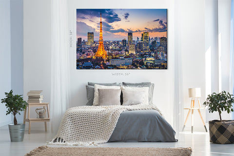 Impression sur toile - Tokyo Skyline, Japon #E0481