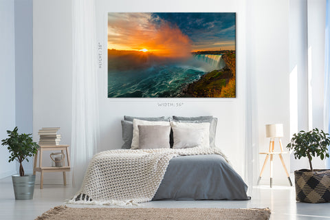 Impression sur toile - Cascade du Niagara au lever du soleil, Canada #E0577