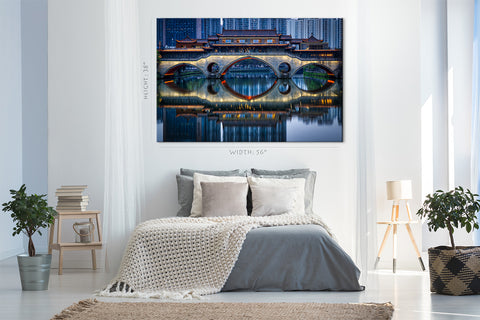 Impression sur toile - Pont Anshun à Chengdu, Sichuan #E0326