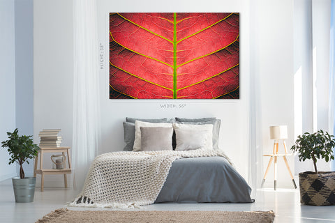 Canvas Print -  Autumn Red Leaf #E0648