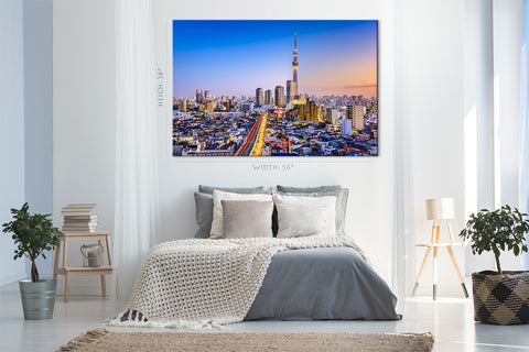 Impression sur toile - Sumida Skyline, Tokyo, Japon #E0493