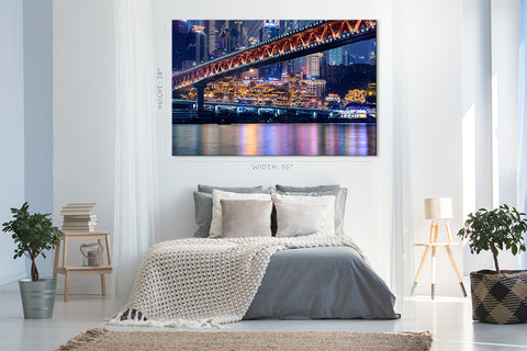 Canvas Print -  The Cityscape Of Chongqing At Night #E0313