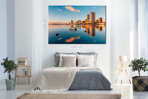 Impression sur toile - Skyline de la baie de Manille, Philippines #E0426