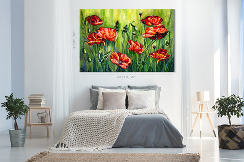 Canvas Print -  Poppies Field #E0879