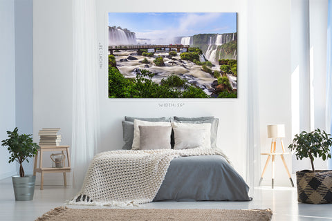 Canvas Print -  Impressive View Of Iguazu Waterfall At The Border Of Brazil And Argentina #E0569