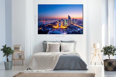 Canvas Print - Panoraama Night View of Hangzhou #E0252