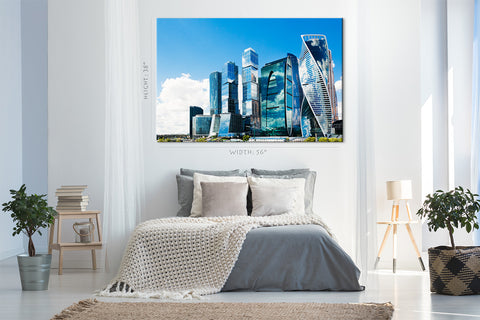 Impression sur toile - Gratte-ciel en miroir à Moscou #E0325