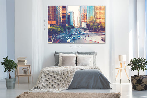 Impression sur toile - Vue de Los Angeles #E0340