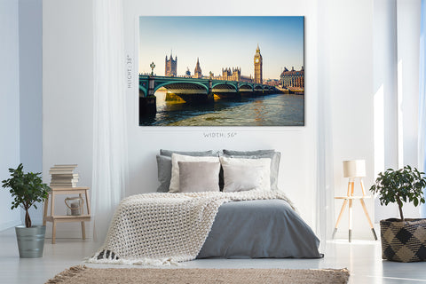 Impression sur toile - Big Ben et les maisons du Parlement Cityscape #E0270