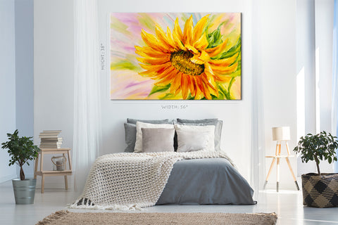 Canvas Print -  Sunflower, Oil Painting #E0788