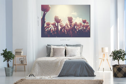 Canvas Print - أشعة الشمس الربيعية في Tulips #E0740