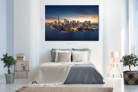 Canvas Print - Panorama of the Manhattan Skyline في Sunrise ، نيويورك #E0395