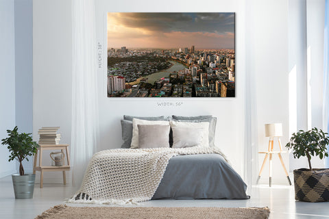 Canvas Print -  Beautiful Evening Over Dhaka, Bangladesh #E0335