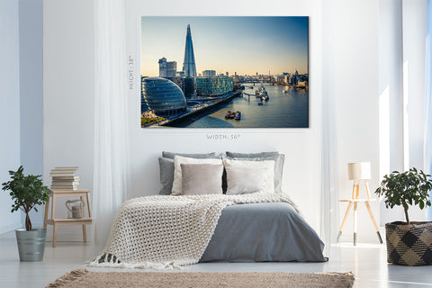 Canvas Print -  Aerial View On Thames And London City #E0267