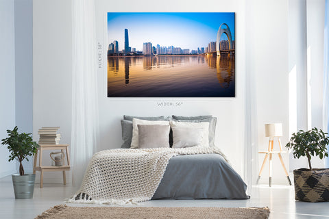 Canvas Print -  Zhujiang River And Guangzhou Cityscape, China #E0437