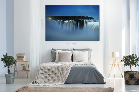 Canvas Print -  Iguazu Waterfall By Night, Misiones, Argentina #E0562