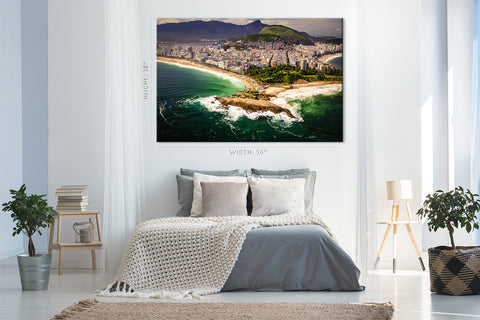 帆布印刷 - 里约热内卢ipanema海滩的鸟瞰图＃E0246