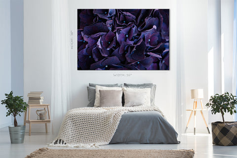 Impression sur toile - Fleur d'hortensia violet foncé #E0835