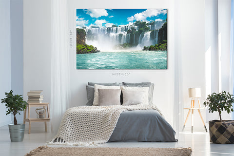 Canvas Print - Iguazu Waterfall في Morning ، أمريكا الجنوبية #E0567