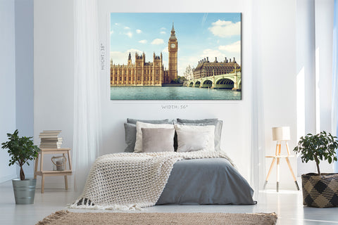 Impression sur toile - Big Ben Skyline, Londres #E0268