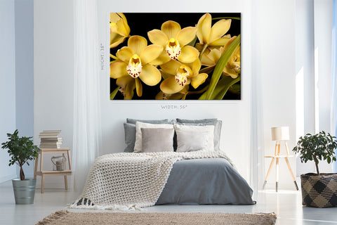 Impression sur toile - Orchidées jaunes #E0684