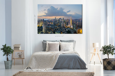 Canvas Print -  Chengdu Downtown Nightscape #E0333