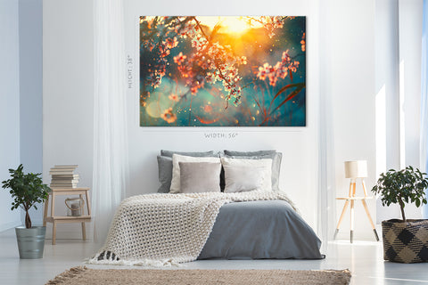 Canvas Print -  Blooming Apricot At Sunrise #E0820