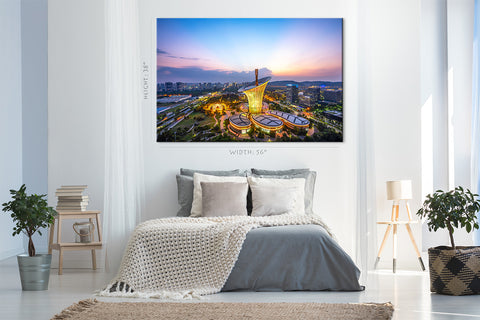 Canvas Print -  Aerial View Of Optics Valley, Wuhan, China #E0353